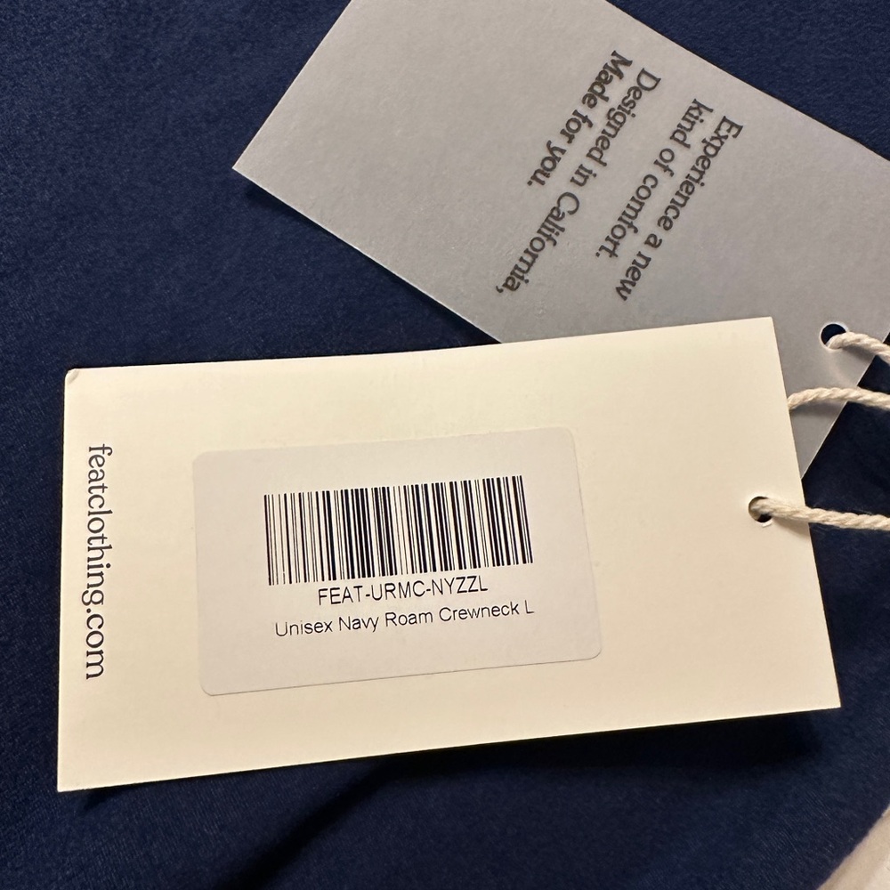 Feat Unisex Navy Roam Crewneck - NWT - Size L - Picture 7 of 11